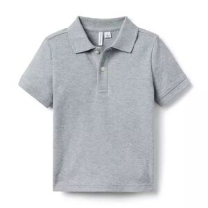 Janie and Jack 3T Boys Gray Pique Polo Shirt